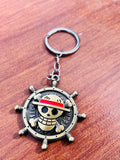 One Piece Metal Keychain Gold