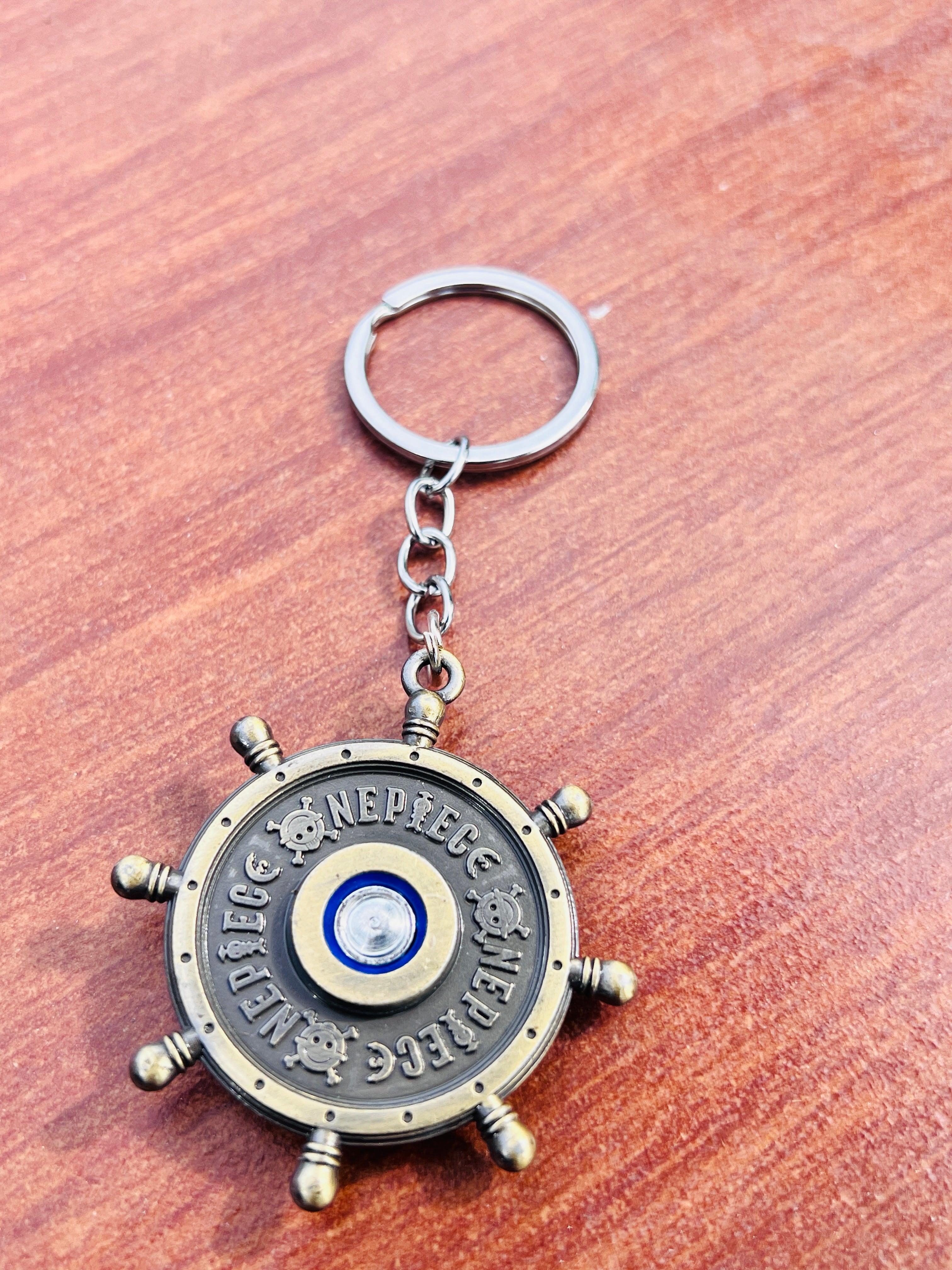 One Piece Metal Keychain Gold